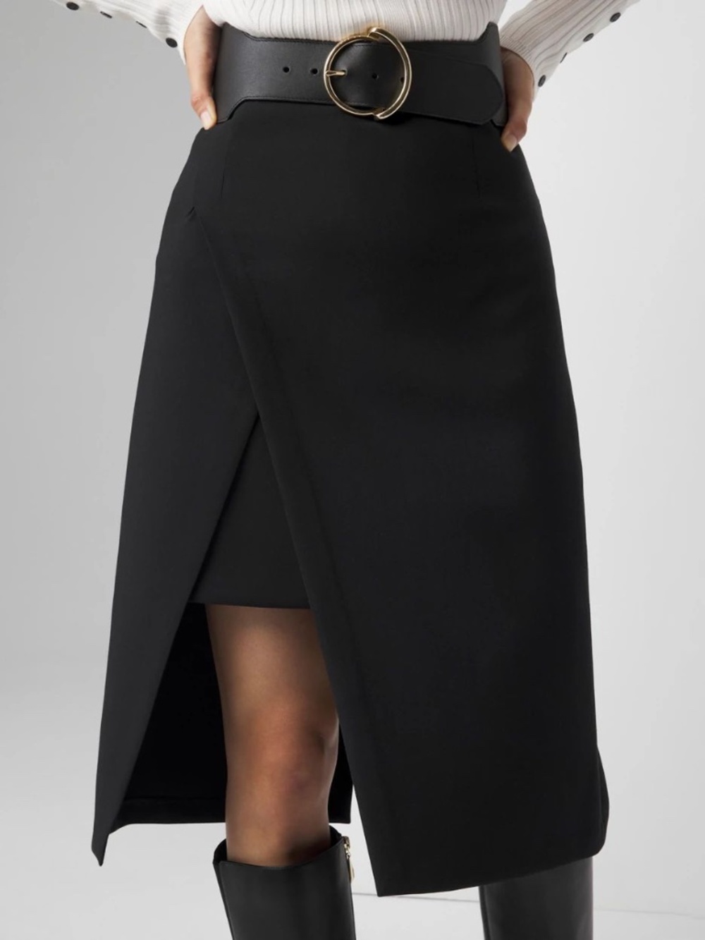 WHBM Asymmetrical Pencil Skirt Size 6 - Picture 3 of 9